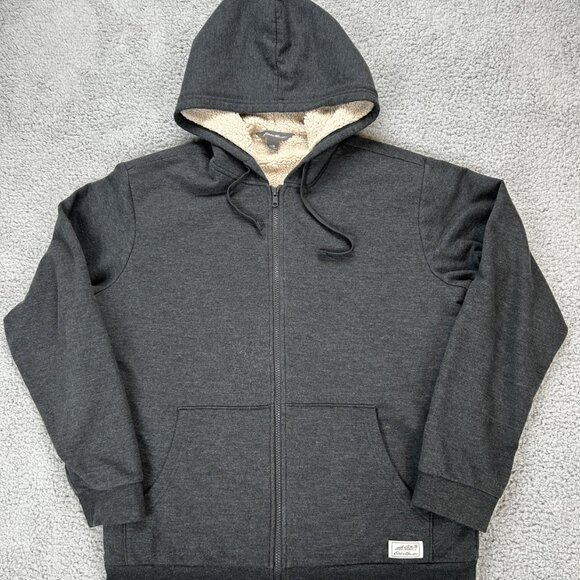 Eddie Bauer Everyday Fleece Full Zip Faux Shearling Sherpa Lined Hoodie Medium - Picture 1 of 12